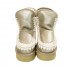 Mou eskimo platform boot suede stone metallic STME
