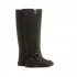 VIA ROMA 15 Biker V nickel and black leather strap