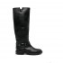 VIA ROMA 15 Biker V nickel and black leather strap