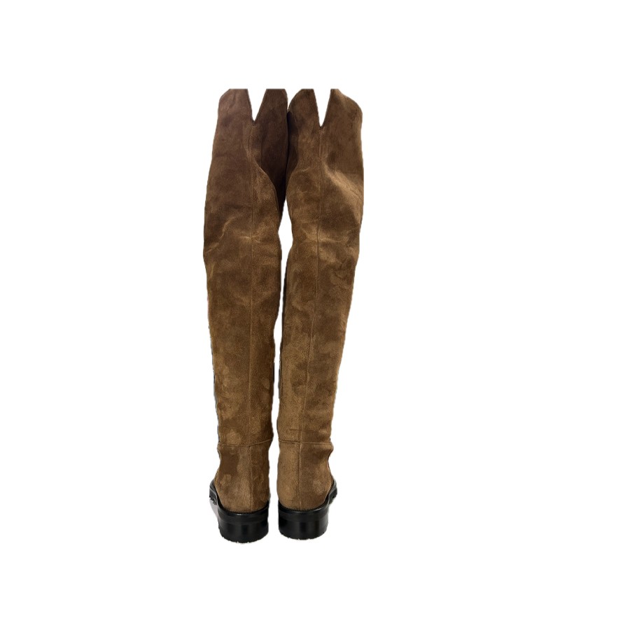 Roberto Festa stivale alto LUZ in suede beige