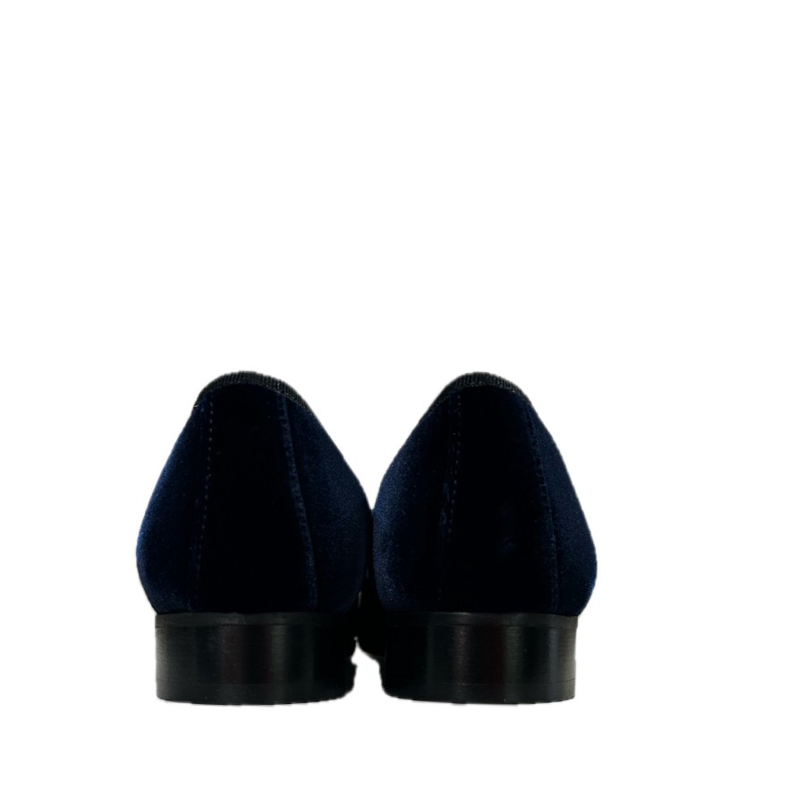 CALZAIUOLI TOSCANI women's ballerina in navy velvet