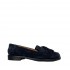 TUSCAN SOCKS women's blue suede moccasin