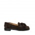TUSCAN SOCKS women's brown suede moccasin