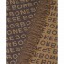 Borbonese camel and dove grey fringed scarf