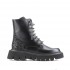 Stokton Anfibio nero con lacci strass e glitter