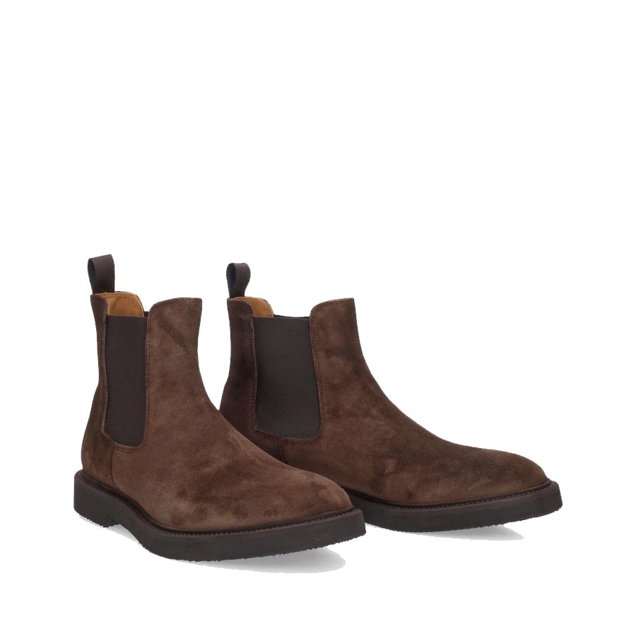 CERBERO boot with many dark suede