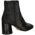 Elvio Zanon tronchetto donna su tacco in pelle laserata G4410X color nero lucido