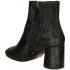 Elvio Zanon tronchetto donna su tacco in pelle laserata G4410X color nero lucido