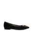 Roberto Festa ballerina KENDA in black suede with gold buckle