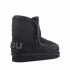 Mou eskimo 18 ankle boot woman sheepskin Glitter logo black Bkbk