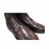 PANTANETTI women red brown delav leather ankle boot