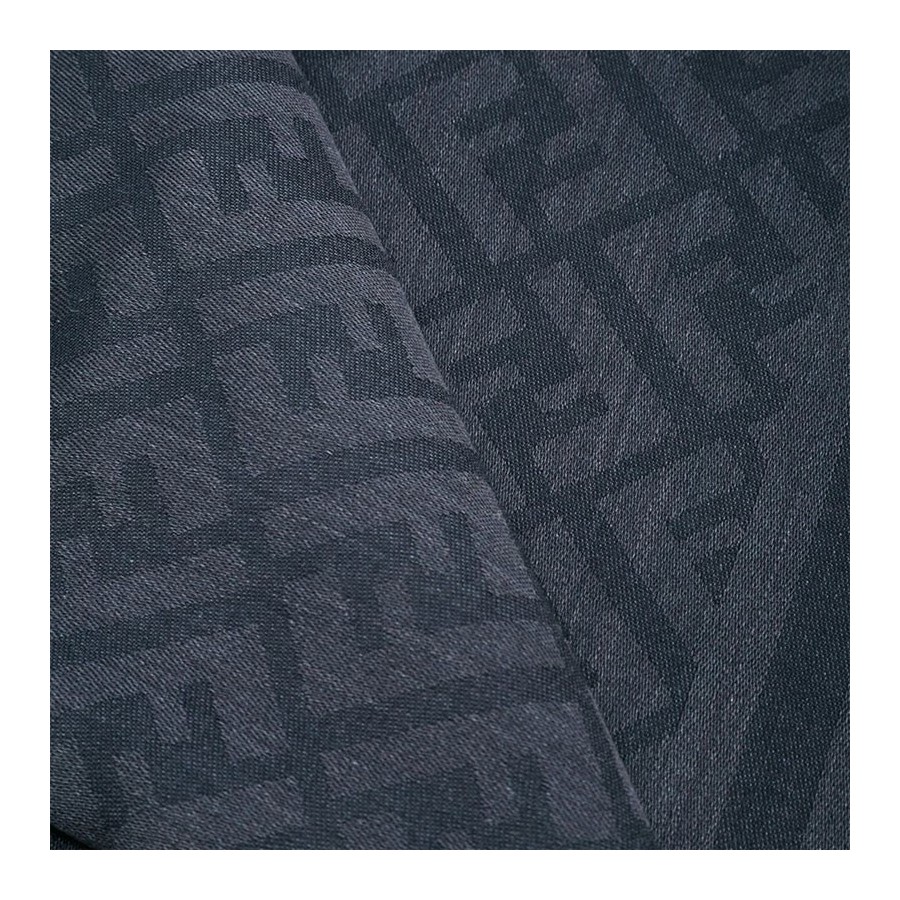 Fendi kefia unisex jacquard zucca misto seta color grigio scuro FXS2962TE