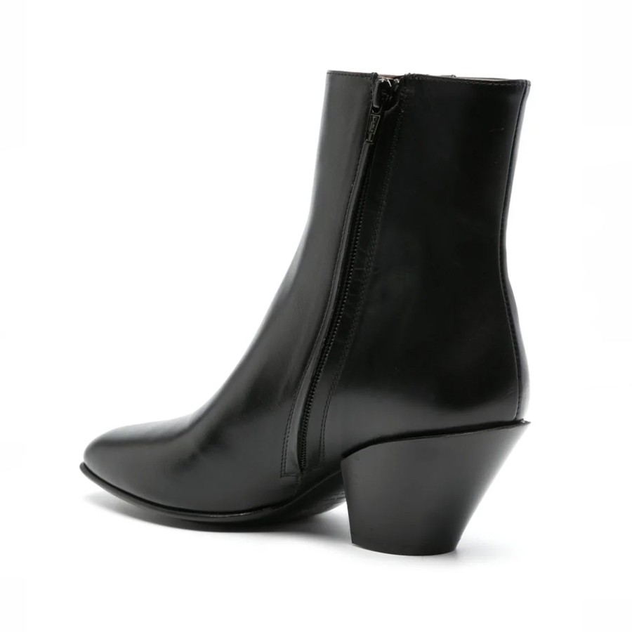 Roberto Festa ALLYK medium heel ankle boot in black leather