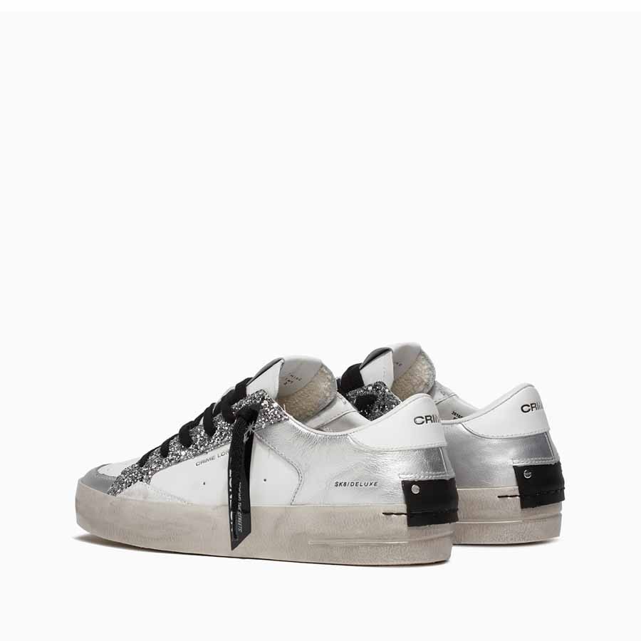 Crime London sneakers SK8 Deluxe silver Glam