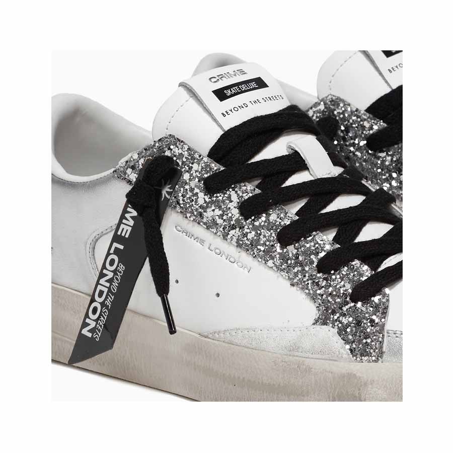 Crime London sneakers SK8 Deluxe silver Glam