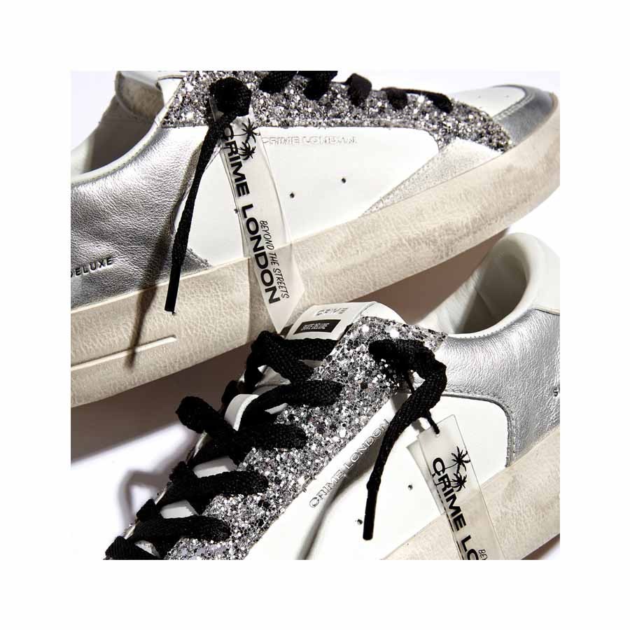 Crime London sneakers SK8 Deluxe silver Glam