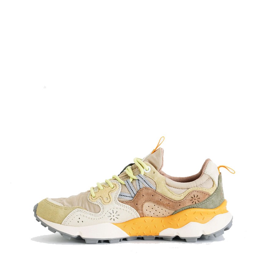 Flower mountain Yamano3 unisex SUEDE/NYLON giallo-beige-bianco