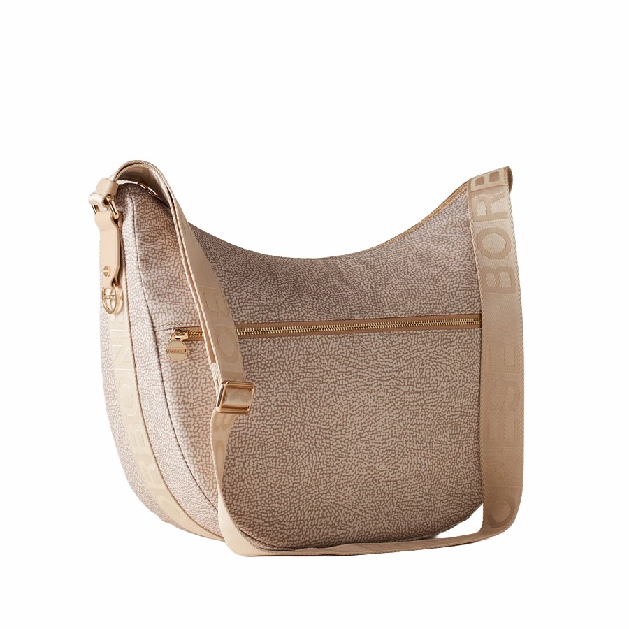 Borbonese bag Luna bag small Hobo Fabric OP sand