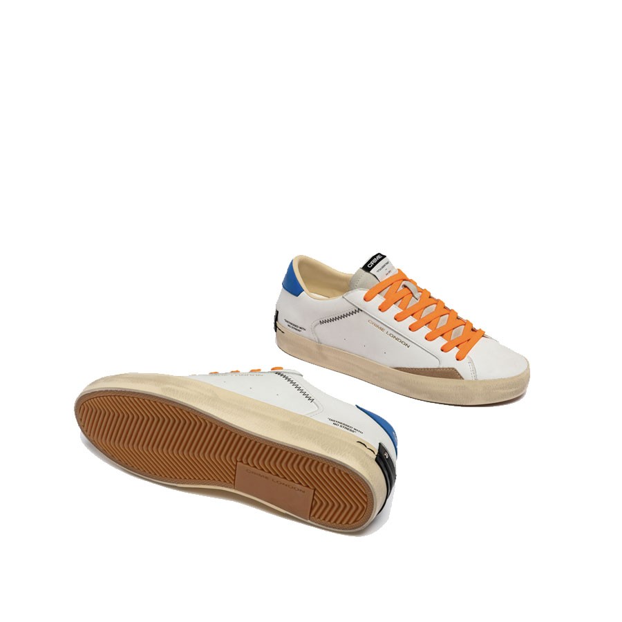 Crime London sneakers uomo  DISTRESSED  CITY BLUE