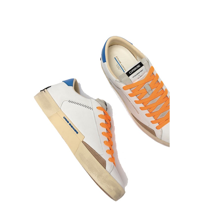 Crime London sneakers uomo  DISTRESSED  CITY BLUE