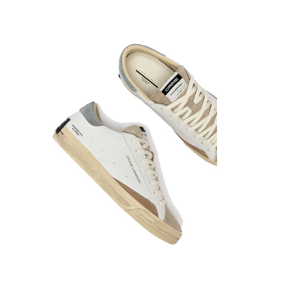 Crime London sneakers uomo  DISTRESSED 2.0 STONE GREY