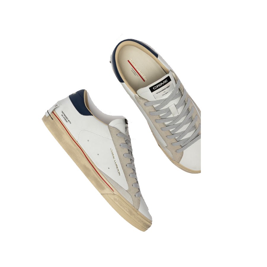 Crime London sneakers uomo DISTRESSED 2.0 OXFORD BLUE