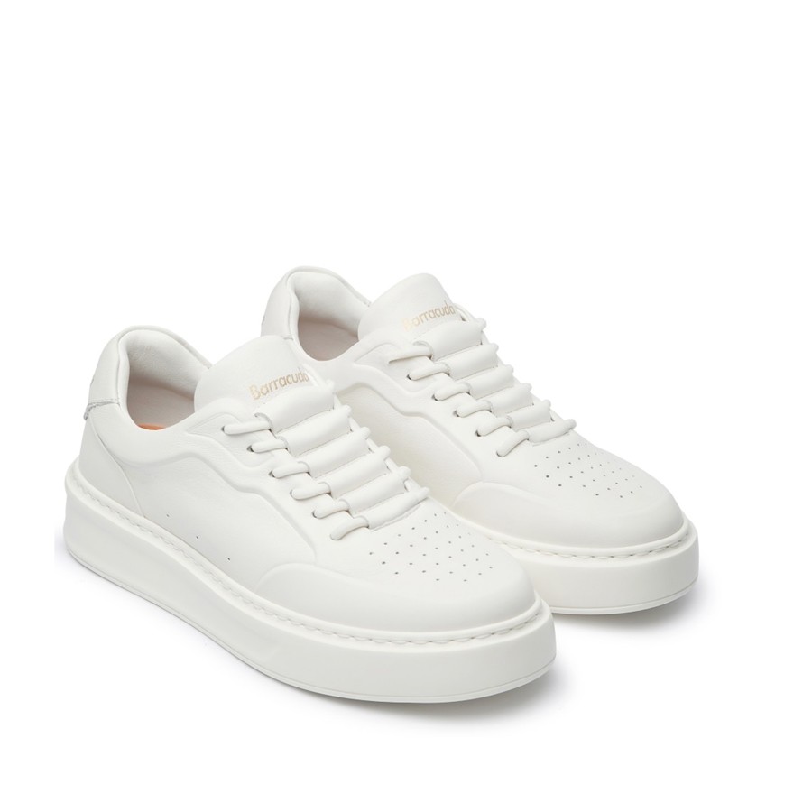 scarpa uomo BARRACUDA in pelle bianco