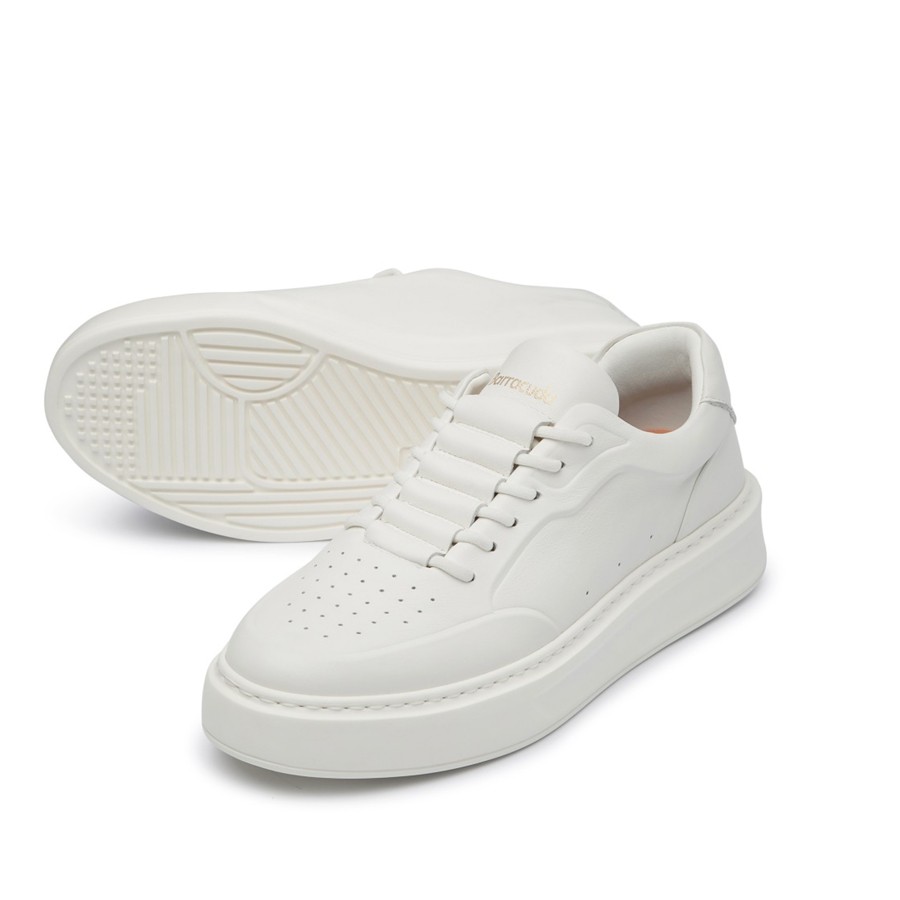 Men's BARRACUDA white leather shoe