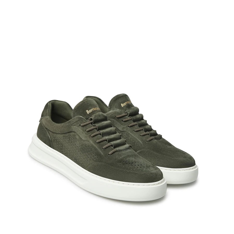 copy of Men's BARRACUDA shoe in green suede