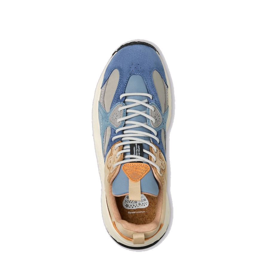 Flower mountain WAVE MAN Sneakers in suede e tessuto - Blu chiaro-Grigio