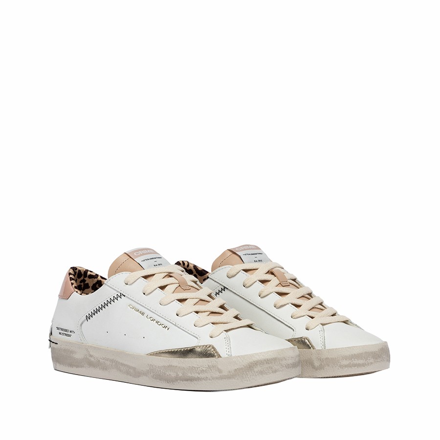 Crime London Distressed Sun Tan women's sneakers