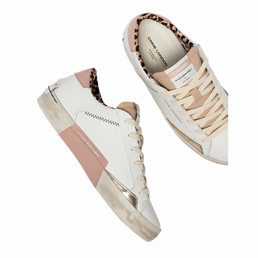 Crime London Distressed Sun Tan women's sneakers