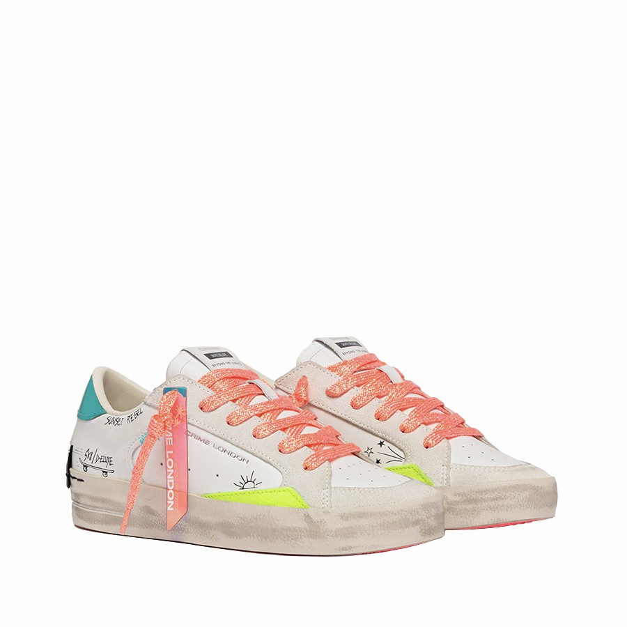 Crime London SK8 Deluxe Caribbean sea women's sneakers