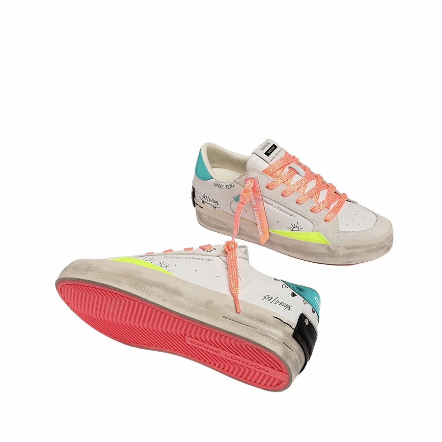 Crime London sneakers donna SK8 Deluxe Caribbean sea