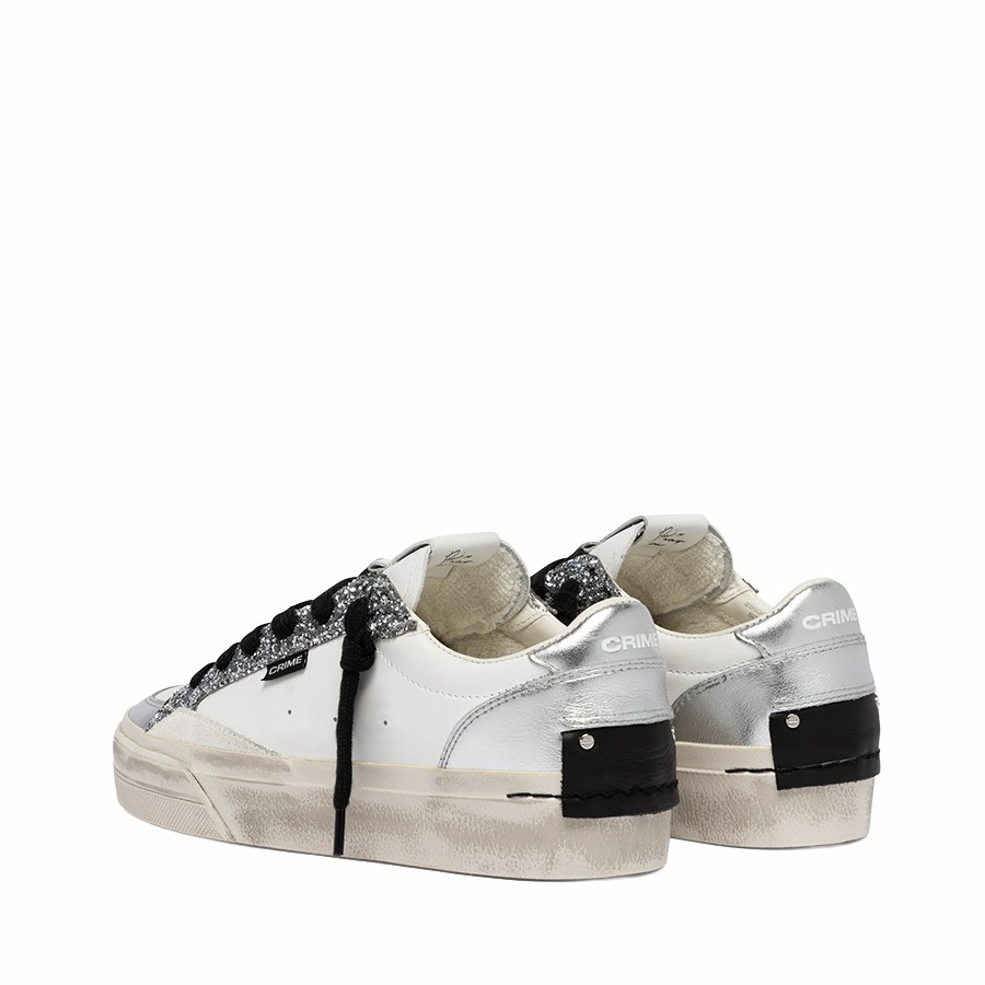 Crime London sneakers donna Soho Platinum Sparkle