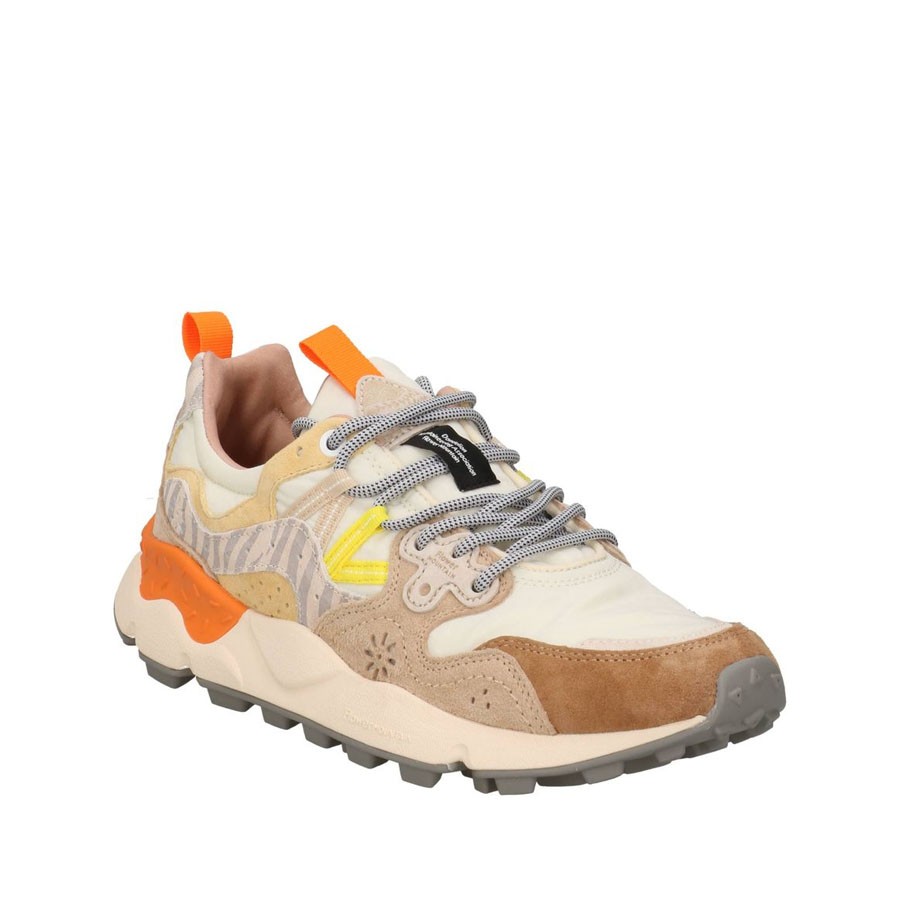Flower mountain Yamano3 unisex SUEDE/NYLON brown- cream