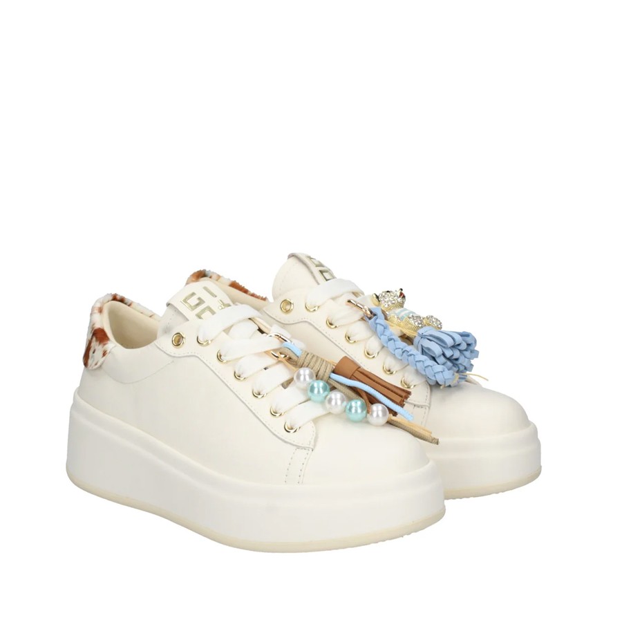 Gio+ sneaker calfskin combi cow's milk Olive 02A