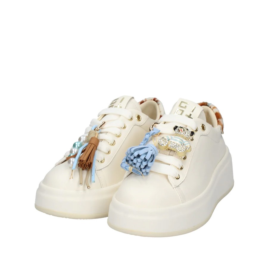 Gio+ sneaker vitello combi latte mucca Oliva 02A