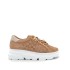 Sneakers donna Stokton Street in camoscio camel traforato