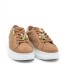 Sneakers donna Stokton Street in camoscio camel traforato