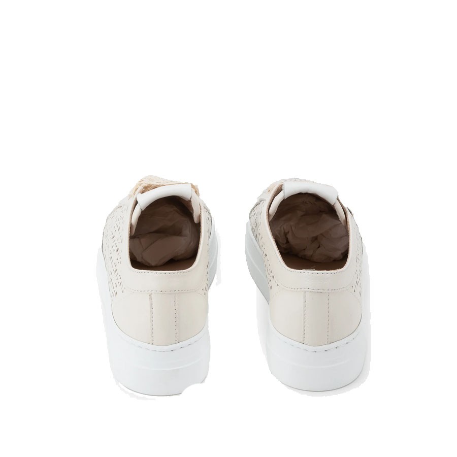 Women's sneakers Stokton DIVA in perforated leather cream
