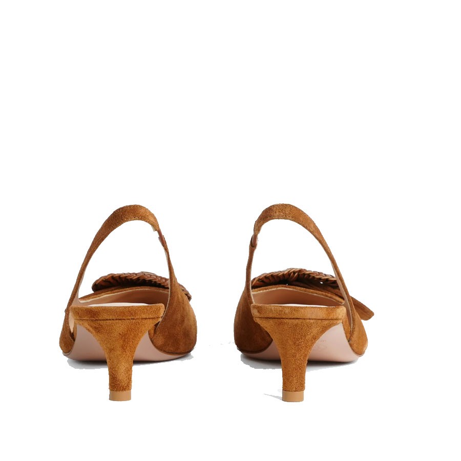 Roberto Festa Slingback VEGA in pelle scamosciata color cuoio