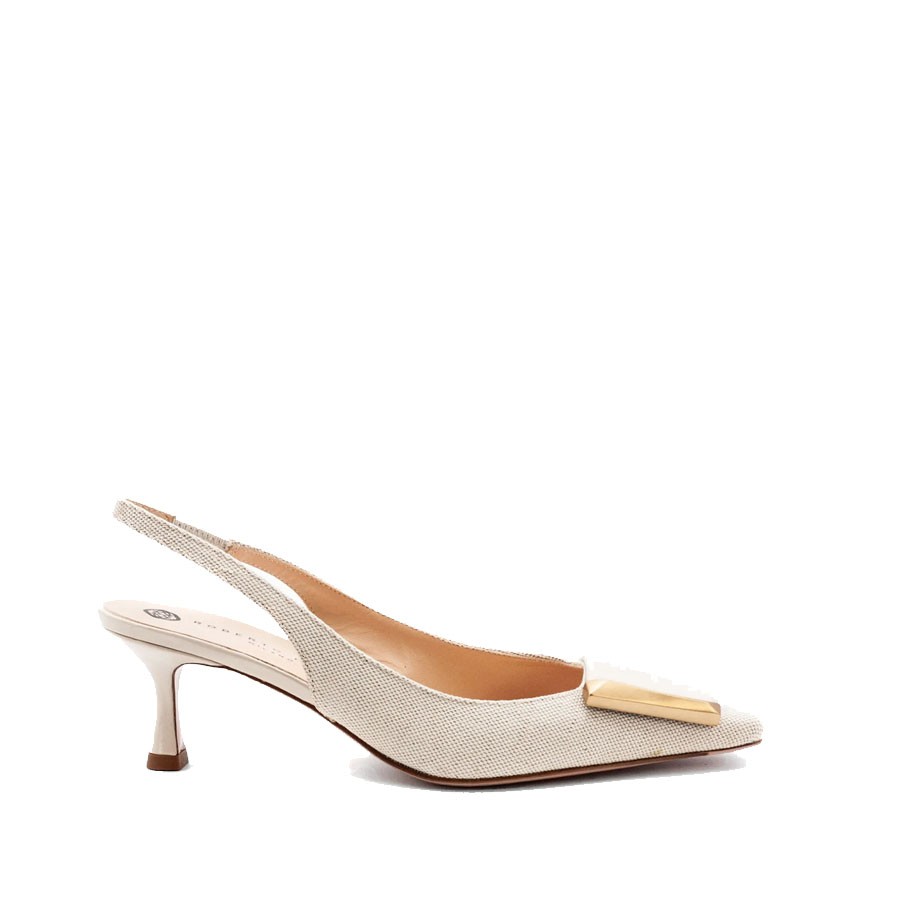 Roberto Festa Slingback ARIENNE in beige fabric