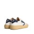 PURAAI Men's vintage leather sneakers white blue
