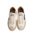 PURAAI Men's vintage leather sneakers white blue