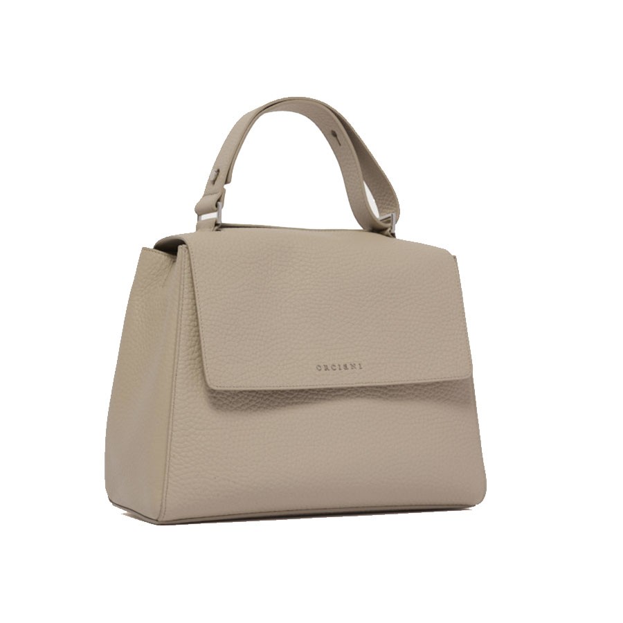 ORCIANI SVEVA SOFT medium shoulder bag in leather with  shoulder strap