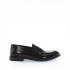 PANTANETTI men's moccasin in black delavè leather