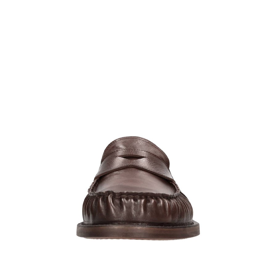 copy of Men's moccasin PANTANETTI in leather with black cherry tub