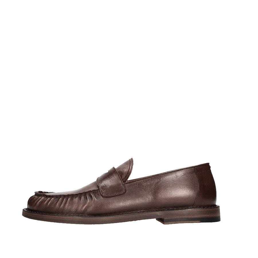 copy of Men's moccasin PANTANETTI in leather with black cherry tub