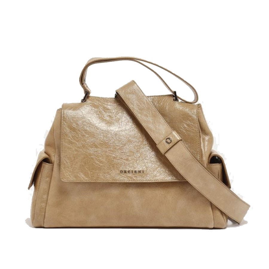 Sveva Stark Midi leather shoulder bag with shoulder strap